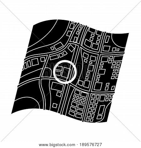 Location on the map.Realtor single icon in black style vector symbol stock illustration .