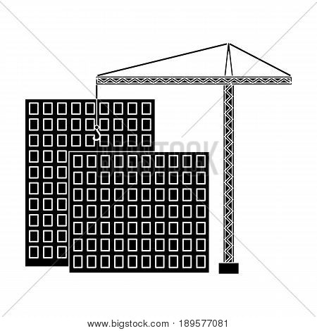 Construction of houses, real estate.Realtor single icon in black style vector symbol stock illustration .