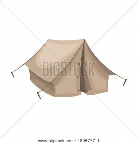 Tourist tent.African safari single icon in cartoon style vector symbol stock illustration .