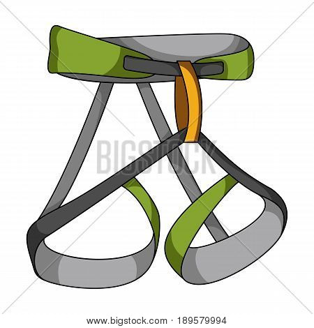 Climbing strapping, insurance.Mountaineering single icon in cartoon style vector symbol stock illustration .