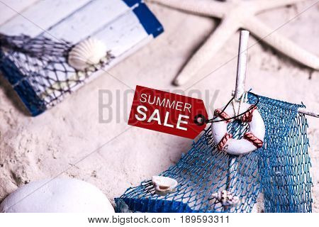 Summer sale discount and promotion concept decoration