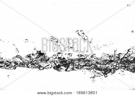 Splashes Of Water On A White Background. Water Jet