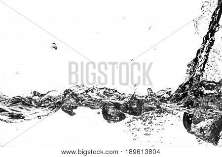 Splashes Of Water On A White Background. Water Jet