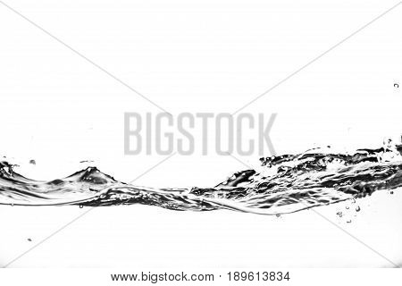 Splashes Of Water On A White Background. Water Jet