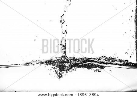 Splashes Of Water On A White Background. Water Jet