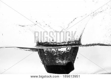 Splashes Of Water On A White Background. Water Jet