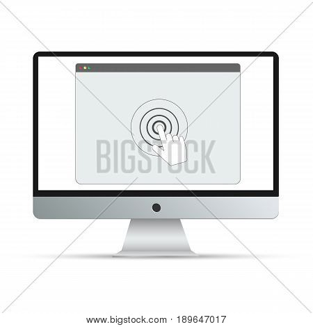 Browser touch vector. Browser window vector illustration