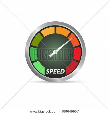 Speed test arrow vector icon illustration. Internet