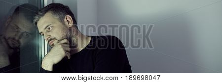 Man Having Seasonal Depression