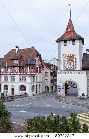 Medieval Houses At Sempach On Switzerland