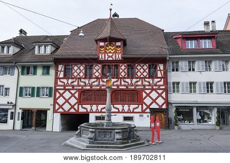 Medieval Houses At Sempach On Switzerland