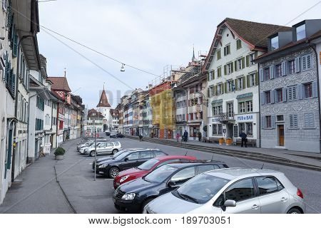 Medieval Houses At Sempach On Switzerland