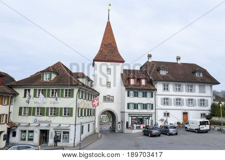Medieval Houses At Sempach On Switzerland