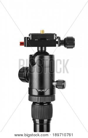Carbon photographic tripod isolated on white background