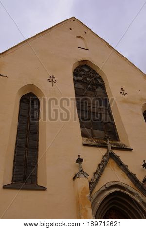 Urban Landscape In The Downtown Of The Medieval City Sighisoara, Transylvania