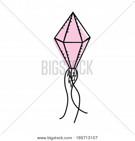 nice kite to play in the freetime vector illustration