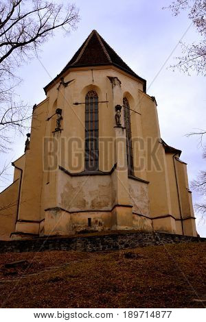 Old Medieval Saxon Lutheran Church In Sighisoara, Transylvania, Romania