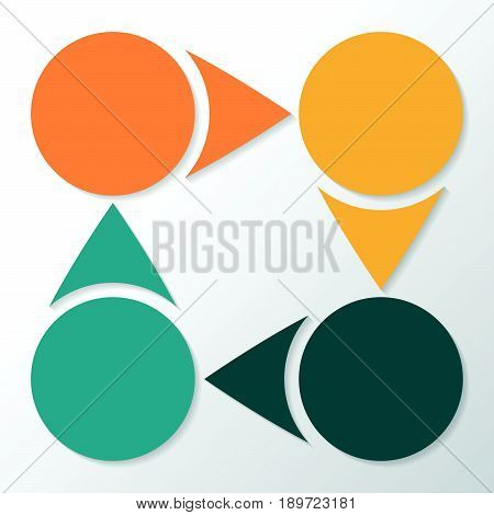 Infographic 4 Parts, Pieces, Sections, Options Or Steps. Vector Template.