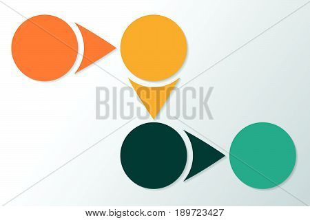Infographic 4 Parts, Pieces, Sections, Options Or Steps. Colorful Vector Template.