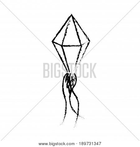 figure nice kite to play in the freetime vector illustration