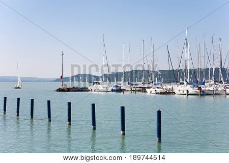 The Sailboat at Lake Balaton Balatonfured Hungary