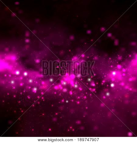Space vector background with stars. Universe illustration. Colored cosmos backdrop with stars claster. Deep space colors with cosmos clouds