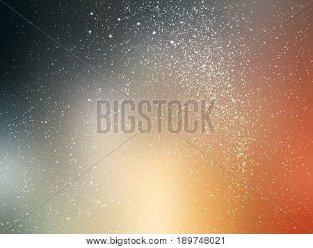 Space vector background with stars. Universe illustration. Colored cosmos backdrop with stars claster. Brown and black colors.