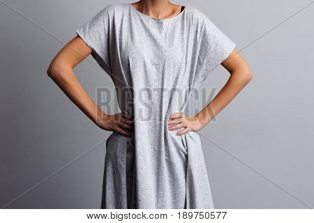 A Girl With A Problem With Weight. Fight With Leanness And Anorexia