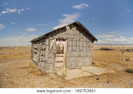 Cisco Utah USA - September 03 2016: Abandoned house in the ghost town of Cisco