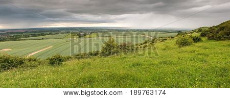 British landscape in a spring stormy day