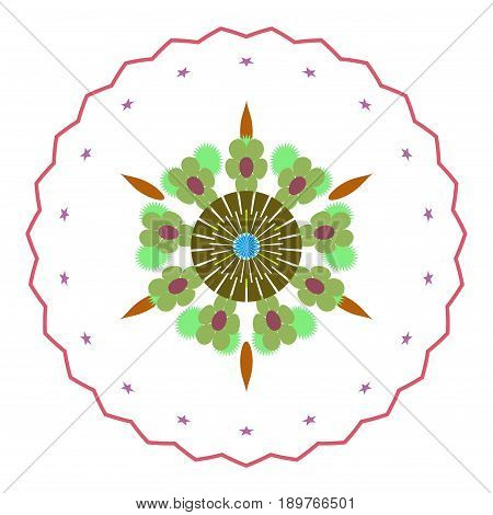 Mandala tribal etno hippie circle design ring image