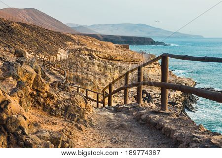 Caves Near Ajuy Village On Fuerteventura, Canary Island, Spain