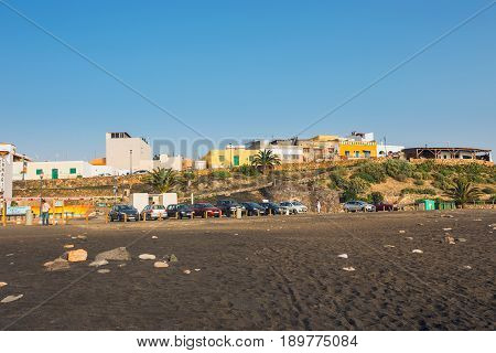 Ajuy, Fuerteventura, Spain, April 01, 2017: Small Fishing Village Ajuy On Fuerteventura Island, Spai