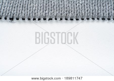 Knitted sweaters with knitting needles and wool, hendmade