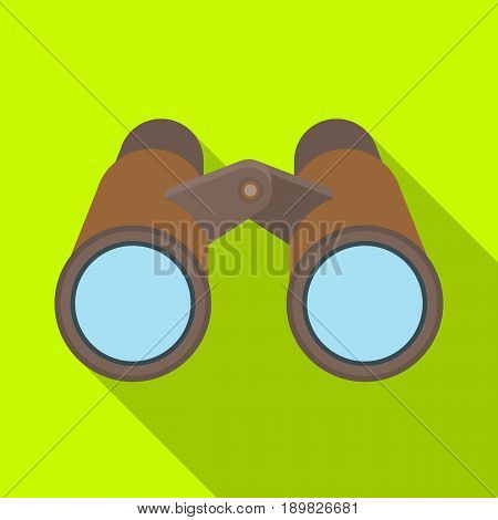 Binoculars for observation.African safari single icon in flat style vector symbol stock illustration .