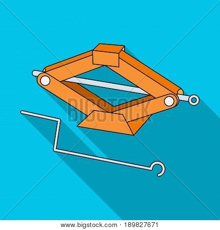 Mechanical Jack.Car single icon in flat style vector symbol stock illustration .