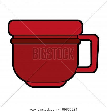 mug or cup with thicker rim icon image vector illustration design
