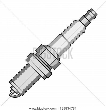 Car electric candle.Car single icon in monochrome style vector symbol stock illustration .