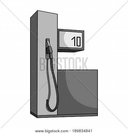 Gas station for cars.Car single icon in monochrome style vector symbol stock illustration .