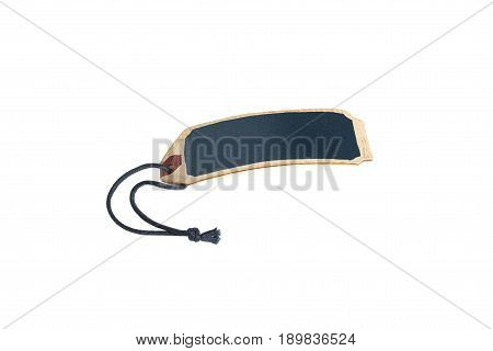 Blank paper price tag isolated on white