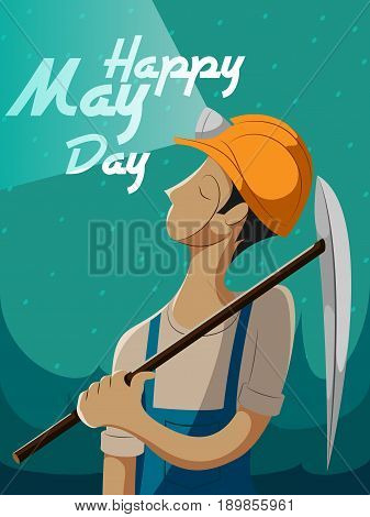Background concept for Happy May Day knows as Internation Worker's Day. Vector illustration
