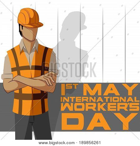 Background concept for Happy May Day knows as Internation Worker's Day. Vector illustration