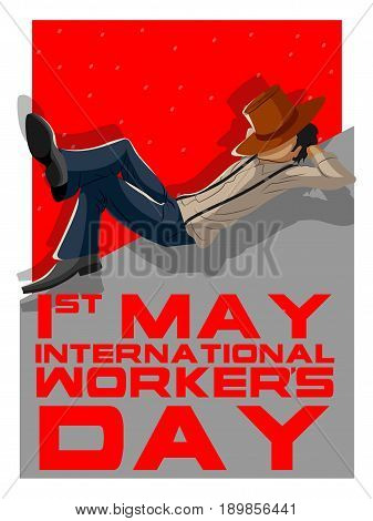 Background concept for Happy May Day knows as Internation Worker's Day. Vector illustration