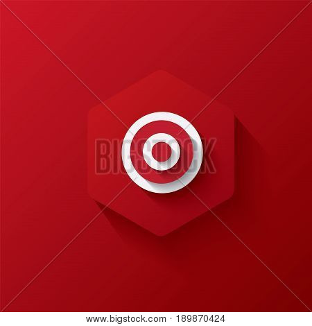 Icon target , red color, creative vector