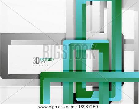 Rectangle tube elements, 3d background