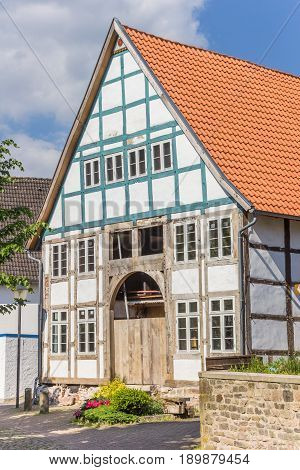 Half-timbered House In The Historic Center Of Blomberg