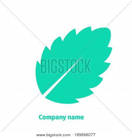 Mint. Logo for company. Isolated mint leaves on white background, vector