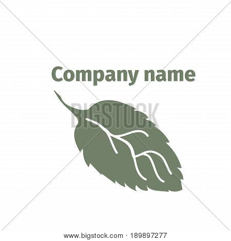 Mint. Logo for company. Isolated mint leaves on white background, vector