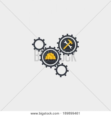 House Abstract Countryside Design Template Icon For Home Repairs