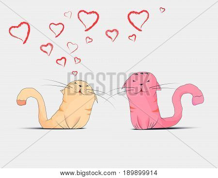 Couple In Love Cats.